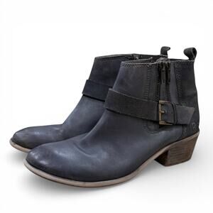 Roan by Bed Stu Liza Leather Ankle Boots In Lapis Crust